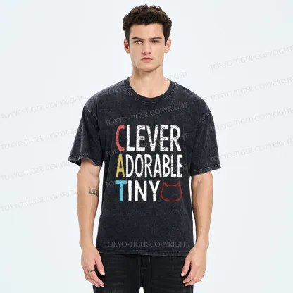 Tokyo-Tiger Qualities Of The Cat Washed T-Shirt