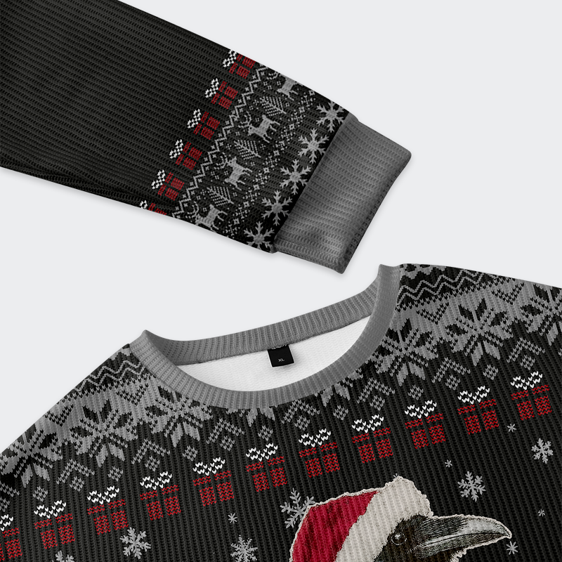 Tokyo-Tiger Lights, Santa, Raven! Ugly Sweatshirt