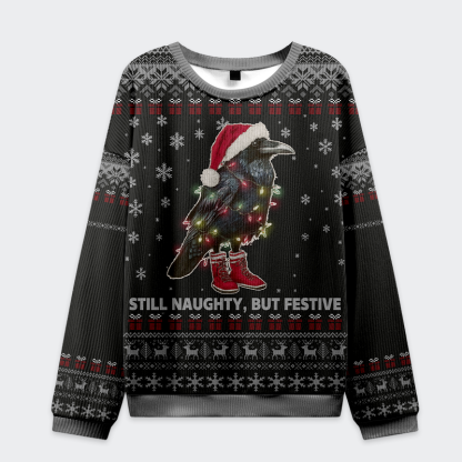 Tokyo-Tiger Lights, Santa, Raven! Ugly Sweatshirt