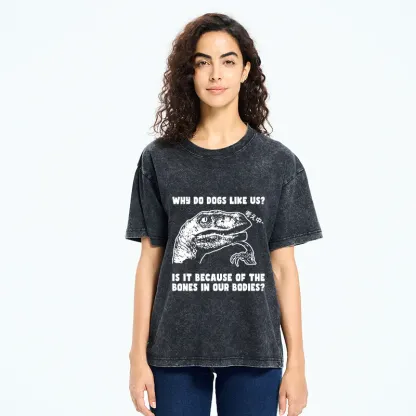 Tokyo-Tiger Thinking Philosoraptor Washed T-Shirt