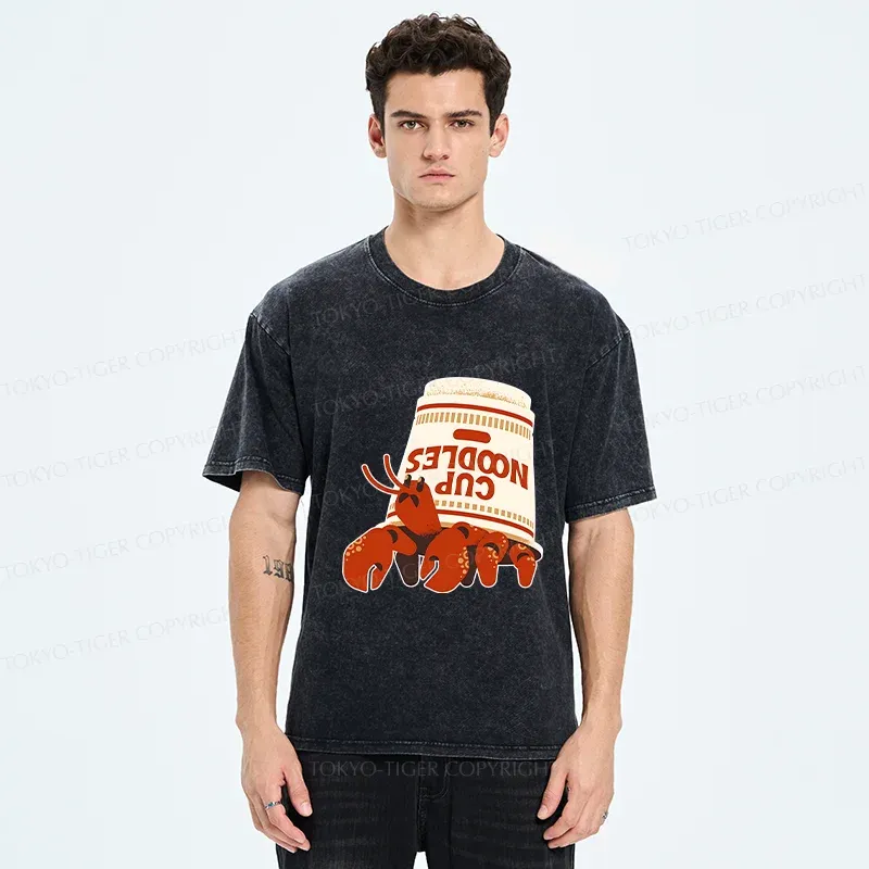 Tokyo-Tiger Ramen Hermit Crab Washed T-Shirt