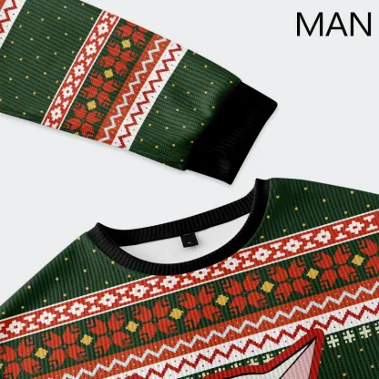 Tokyo-Tiger Stop Eating The Tinsel Cat Christmas Ugly Sweatshirt