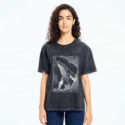 Tokyo-Tiger Whale：Break the surface, discover the world Washed T-Shirt