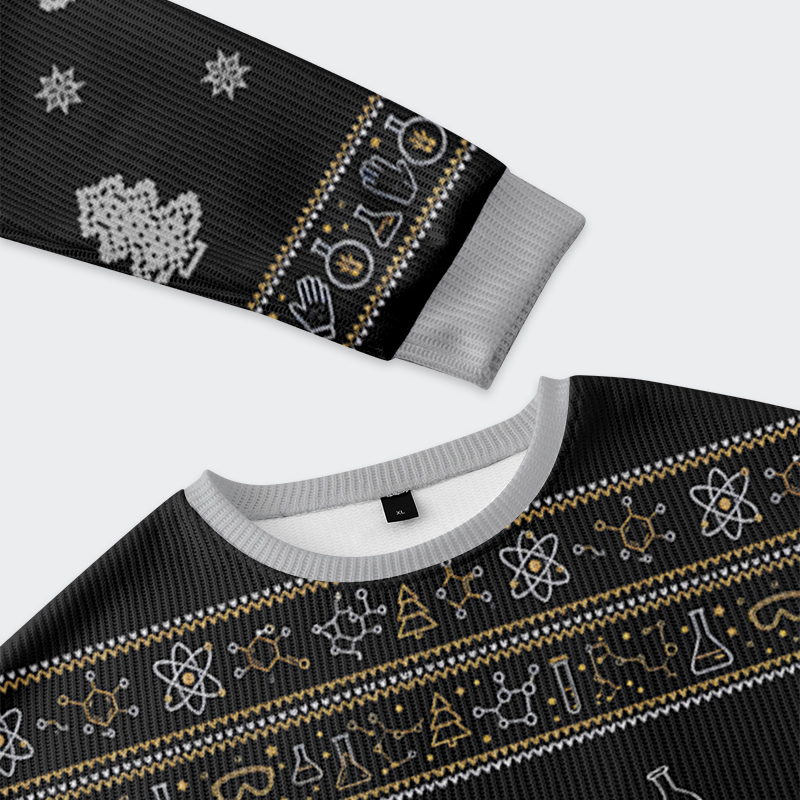 Tokyo-Tiger Funny Chemical Element Christmas Tree Christmas Ugly Sweatshirt