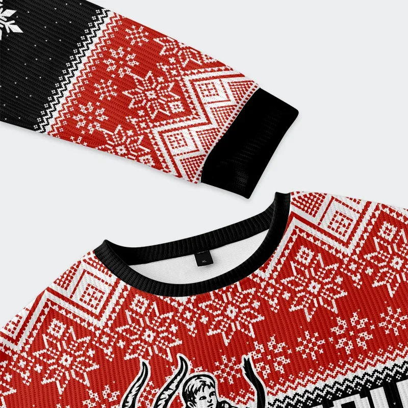 Tokyo-Tiger Krampus Takes Children Christmas Ugly Sweatshirt