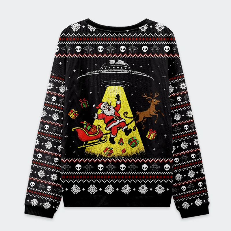 Tokyo-Tiger Santa Claus Was Kidnapped By Aliens Christmas Ugly Sweatshirt