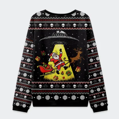 Tokyo-Tiger Santa Claus Was Kidnapped By Aliens Christmas Ugly Sweatshirt