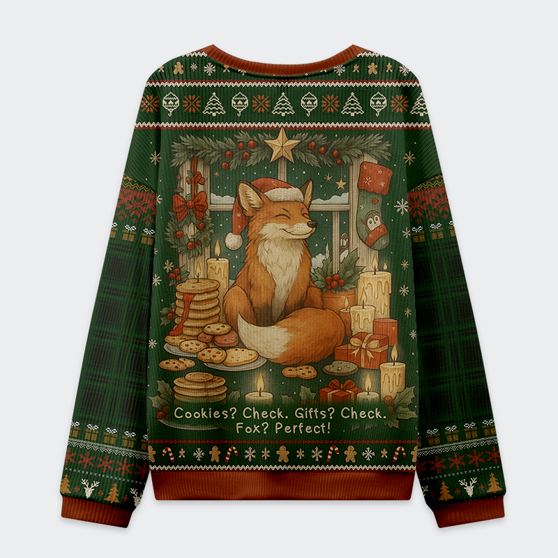 Tokyo-Tiger Cookies, Candles, and a Foxy Holiday Christmas Ugly Sweatshirt