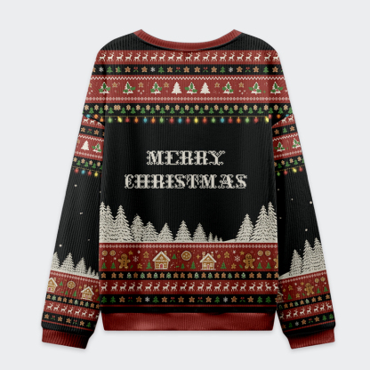 Tokyo-Tiger Gingerbread Ninjas In Battle Christmas Ugly Sweatshirt