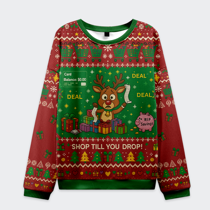 Tokyo-Tiger RIP Savings: Broke for the Holidays Christmas Ugly Sweatshirt