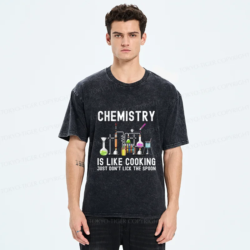Tokyo-Tiger Interesting Chemistry Washed T-Shirt