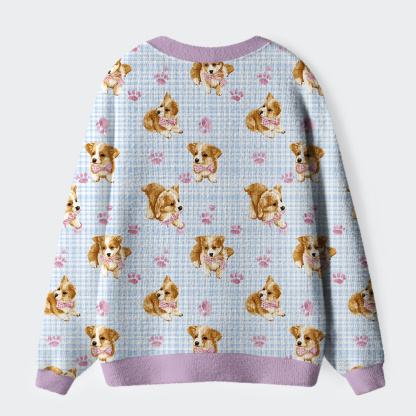 Tokyo-Tiger Paws and Corgi Cuties Ugly Cardigan Sweater