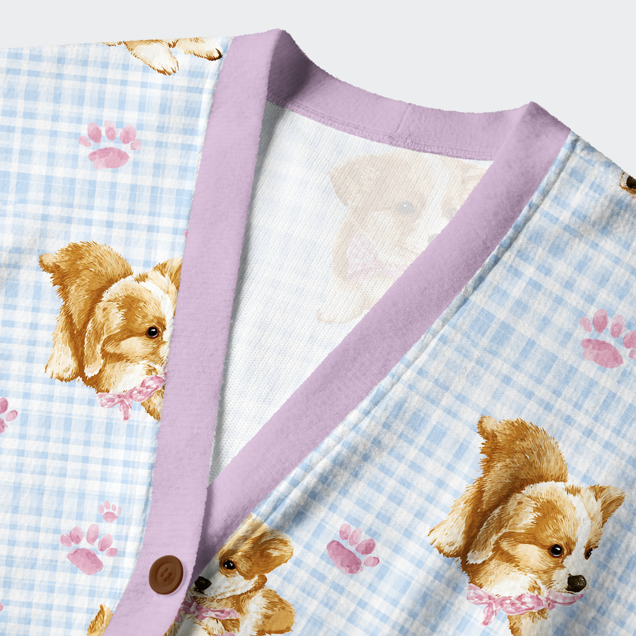 Tokyo-Tiger Paws and Corgi Cuties Ugly Cardigan Sweater