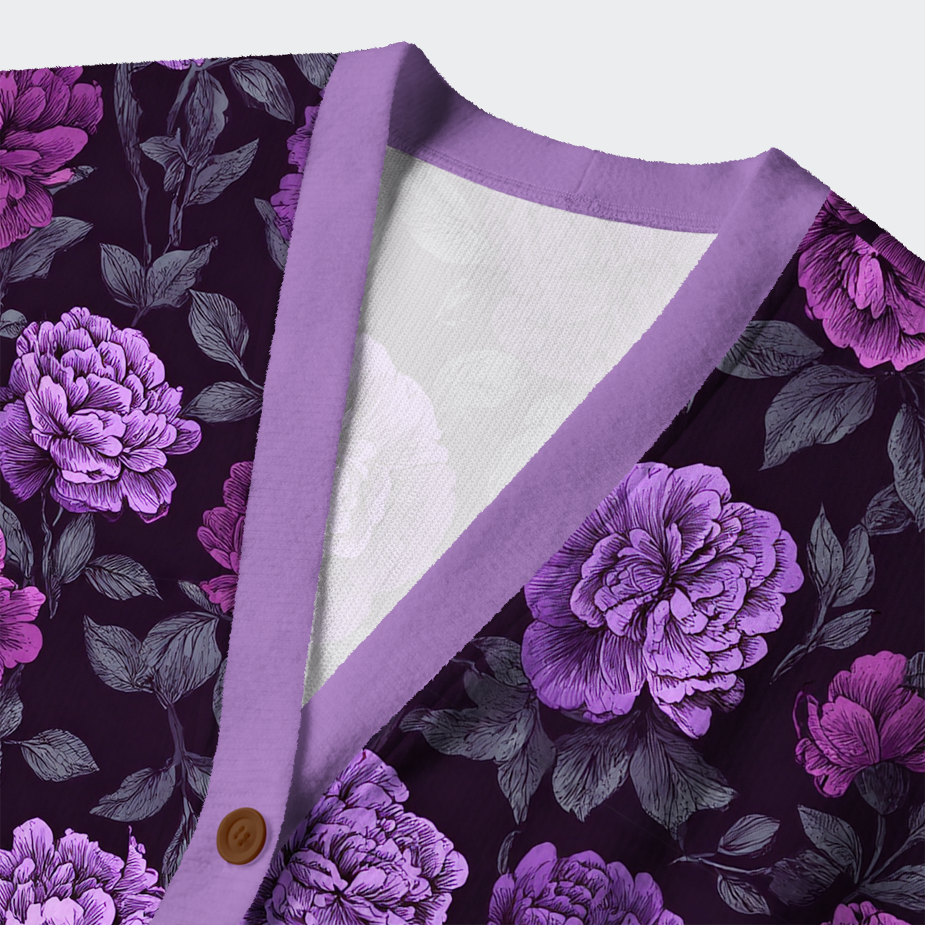 Tokyo-Tiger Peony Grace Ugly Cardigan Sweater