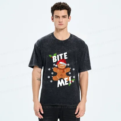 Tokyo-Tiger Eat The Gingerbread Man Washed T-Shirt