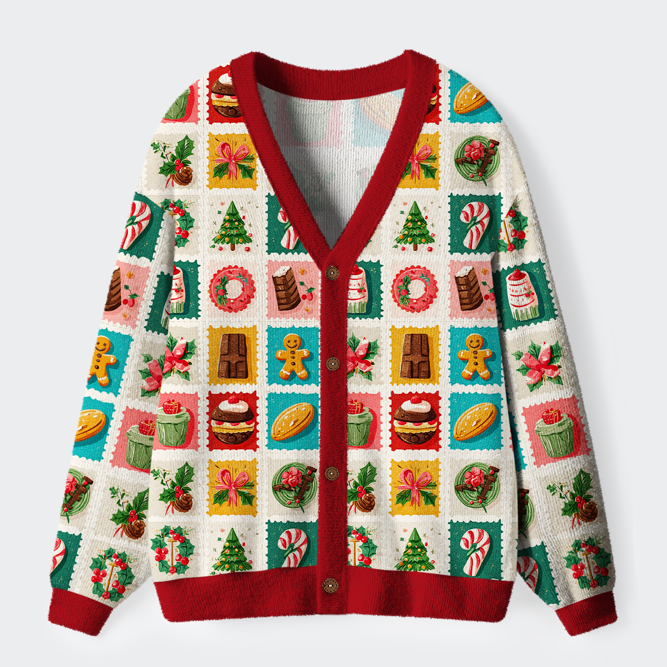 Tokyo-Tiger Gingerbread & Joy Ugly Cardigan Sweater
