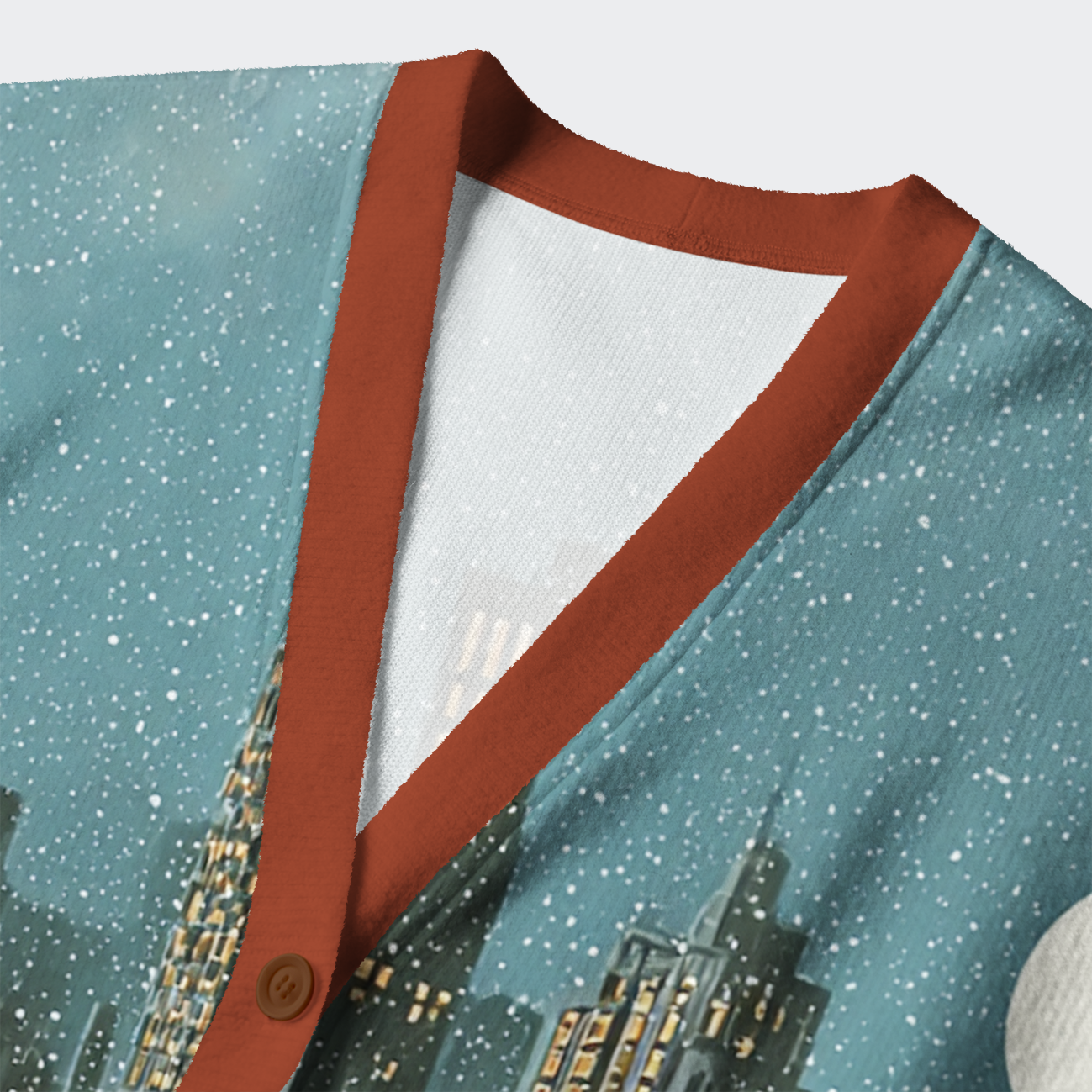 Tokyo-Tiger Cozy Winter In The City Ugly Cardigan Sweater