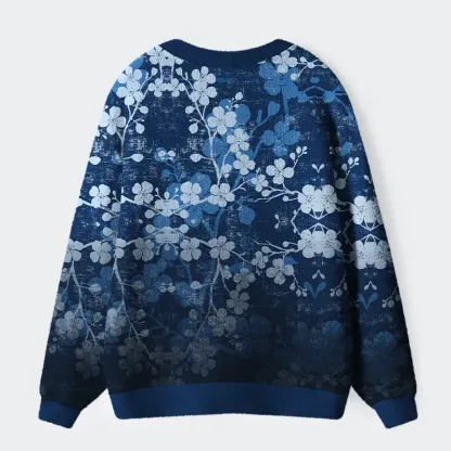 Tokyo-Tiger Midnight Blossoms Ugly Cardigan Sweater