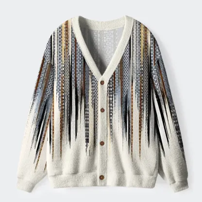 Tokyo-Tiger Tokyo-Tiger Japanese Pattern Ugly Cardigan Sweater