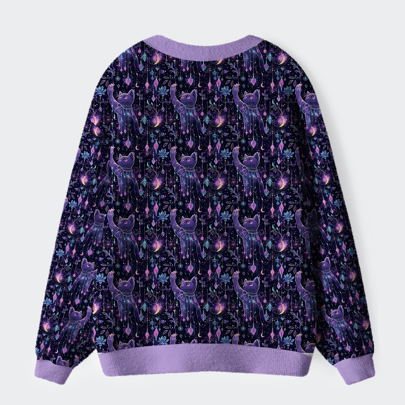Tokyo-Tiger Dreamy Nebula Cat Ugly Cardigan Sweater