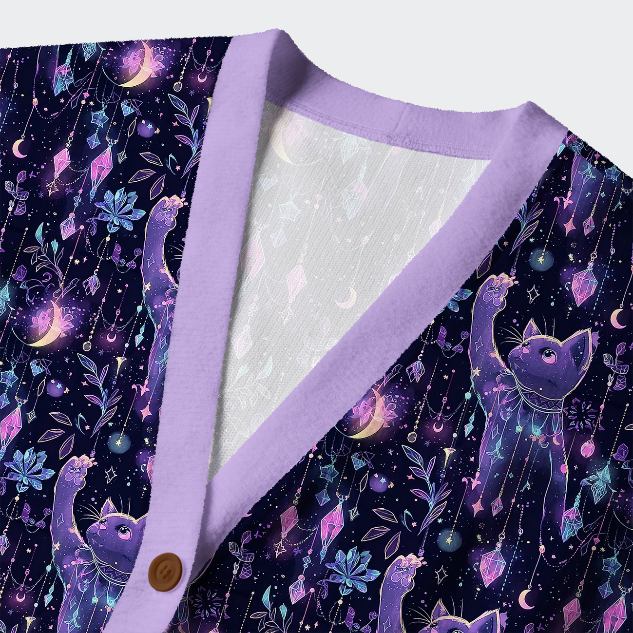 Tokyo-Tiger Dreamy Nebula Cat Ugly Cardigan Sweater