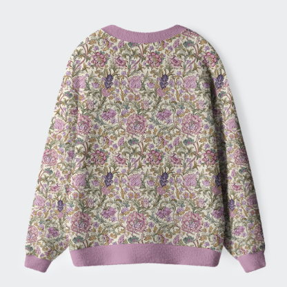 Tokyo-Tiger Victorian Floral Ugly Cardigan Sweater