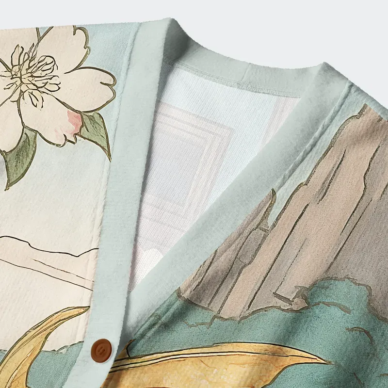 Tokyo-Tiger Frog With Wings Ugly Cardigan Sweater