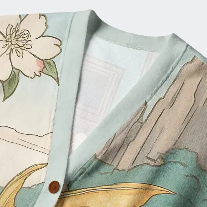 Tokyo-Tiger Frog With Wings Ugly Cardigan Sweater