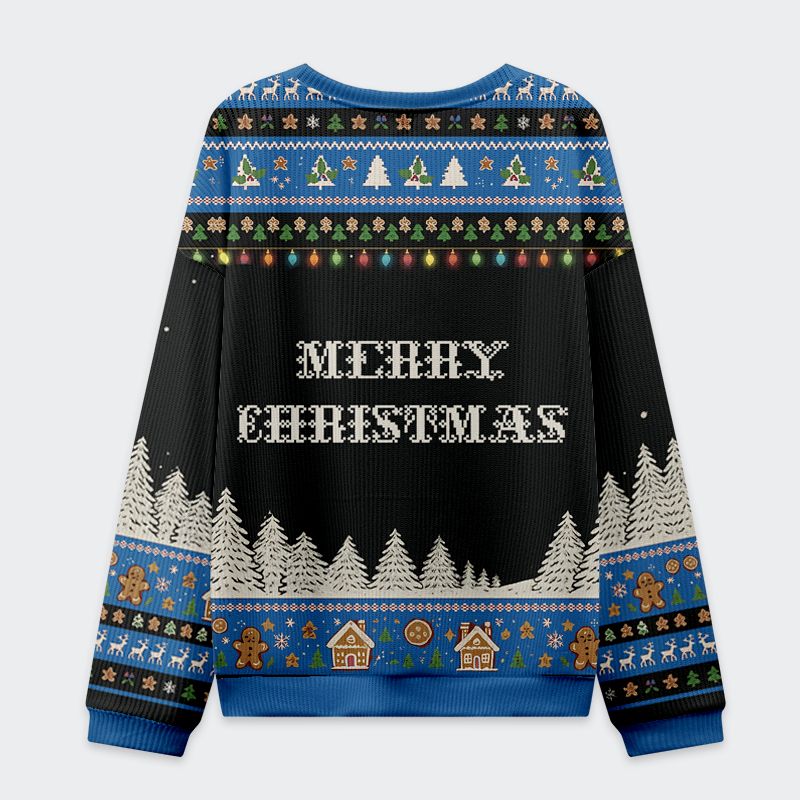 Tokyo-Tiger The Gingerbread Man Is Watching You In Prison Christmas Ugly Sweatshirt