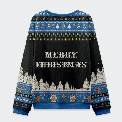 Tokyo-Tiger The Gingerbread Man Is Watching You In Prison Christmas Ugly Sweatshirt