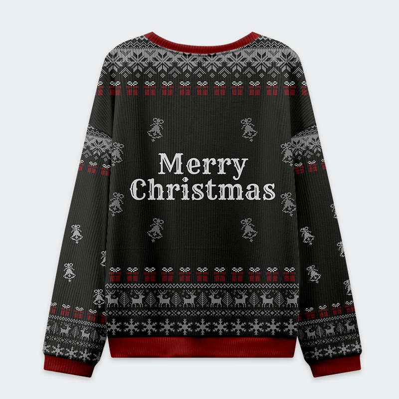 Tokyo-Tiger 1% Battery, 100% Festive Christmas Ugly Sweatshirt