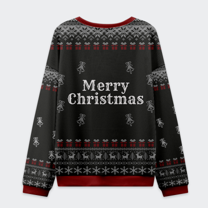 Tokyo-Tiger 1% Battery, 100% Festive Christmas Ugly Sweatshirt