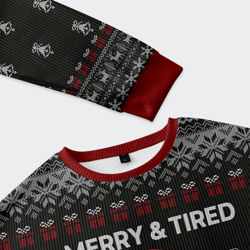 Tokyo-Tiger 1% Battery, 100% Festive Christmas Ugly Sweatshirt