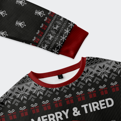 Tokyo-Tiger 1% Battery, 100% Festive Christmas Ugly Sweatshirt