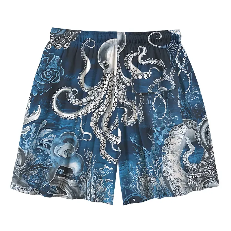 Tokyo-Tiger Deep Sea Octopus Aloha Mens Swim Trunks