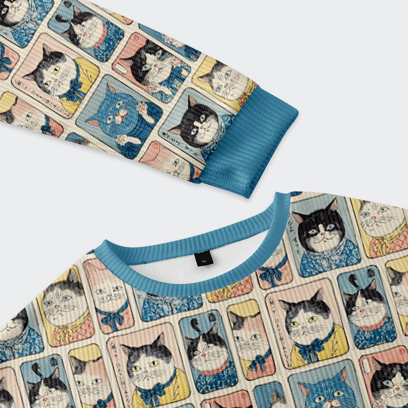 Tokyo-Tiger Many Cats Are Watching You Christmas Ugly Sweatshirt