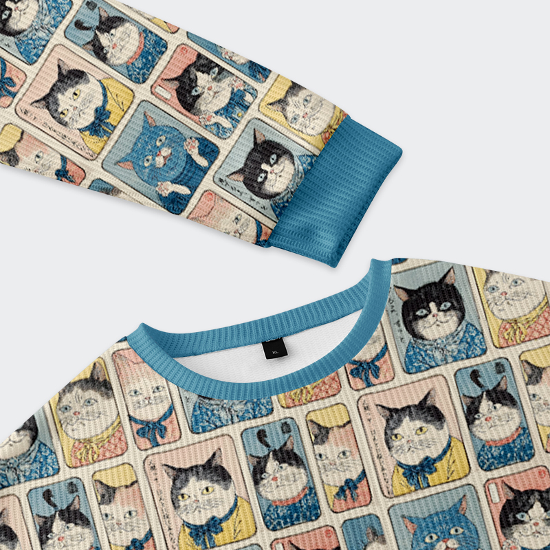 Tokyo-Tiger Many Cats Are Watching You Christmas Ugly Sweatshirt