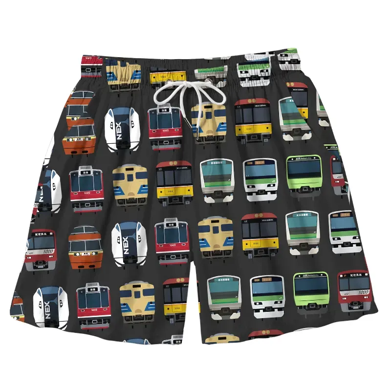 Tokyo-Tiger Japanese Traditional Trains Aloha Mens Swim Trunks Sale