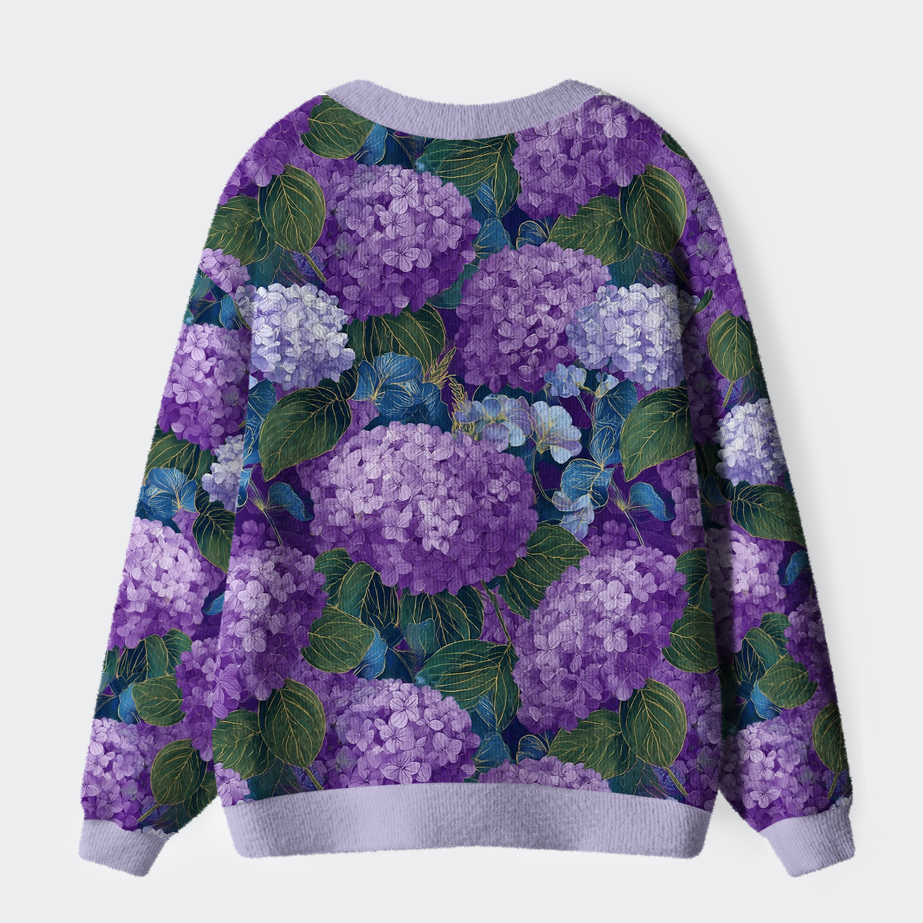 Tokyo-Tiger Ukiyo Hydrangea Dreams Ugly Cardigan Sweater