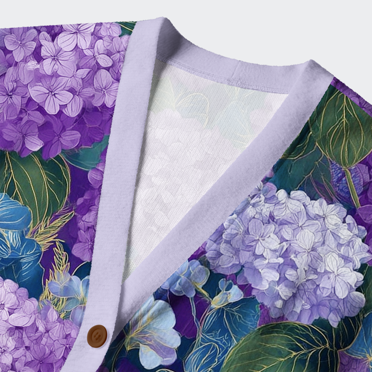 Tokyo-Tiger Ukiyo Hydrangea Dreams Ugly Cardigan Sweater