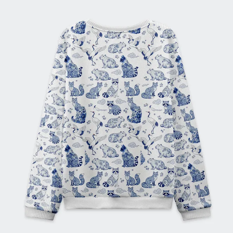 Tokyo-Tiger Floral Adorned Animals In Harmony Christmas Ugly Sweatshirt