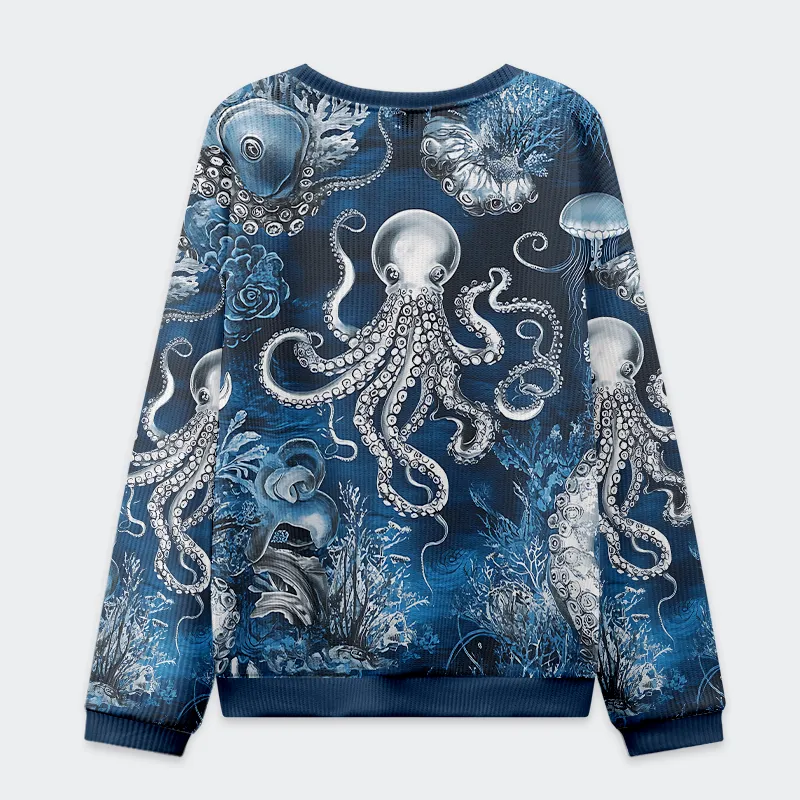 Tokyo-Tiger Deep Sea Octopus Christmas Ugly Sweatshirt