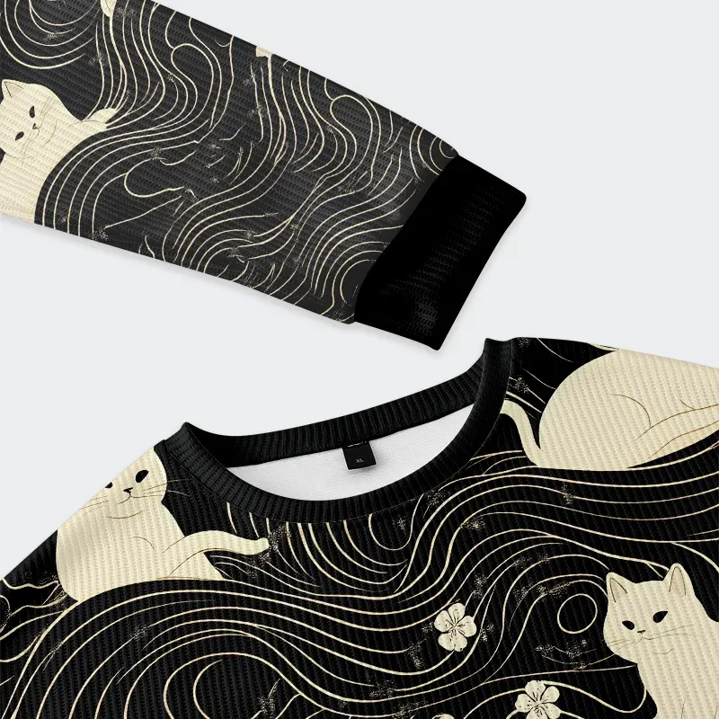 Tokyo-Tiger Mysterious Cat Christmas Ugly Sweatshirt