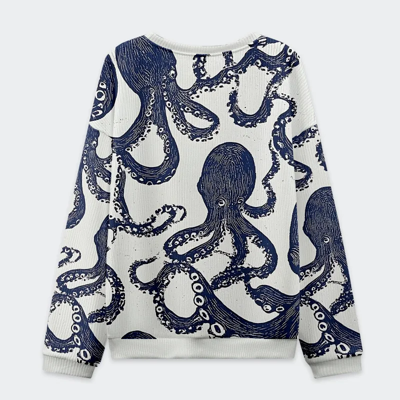 Tokyo-Tiger Ocean Octopus Christmas Ugly Sweatshirt