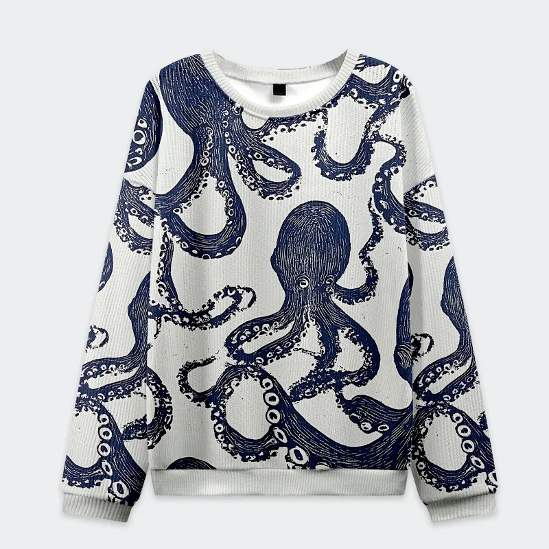 Tokyo-Tiger Ocean Octopus Christmas Ugly Sweatshirt