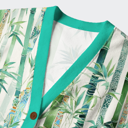 Tokyo-Tiger Zen Bamboo Serenity Ugly Cardigan Sweater