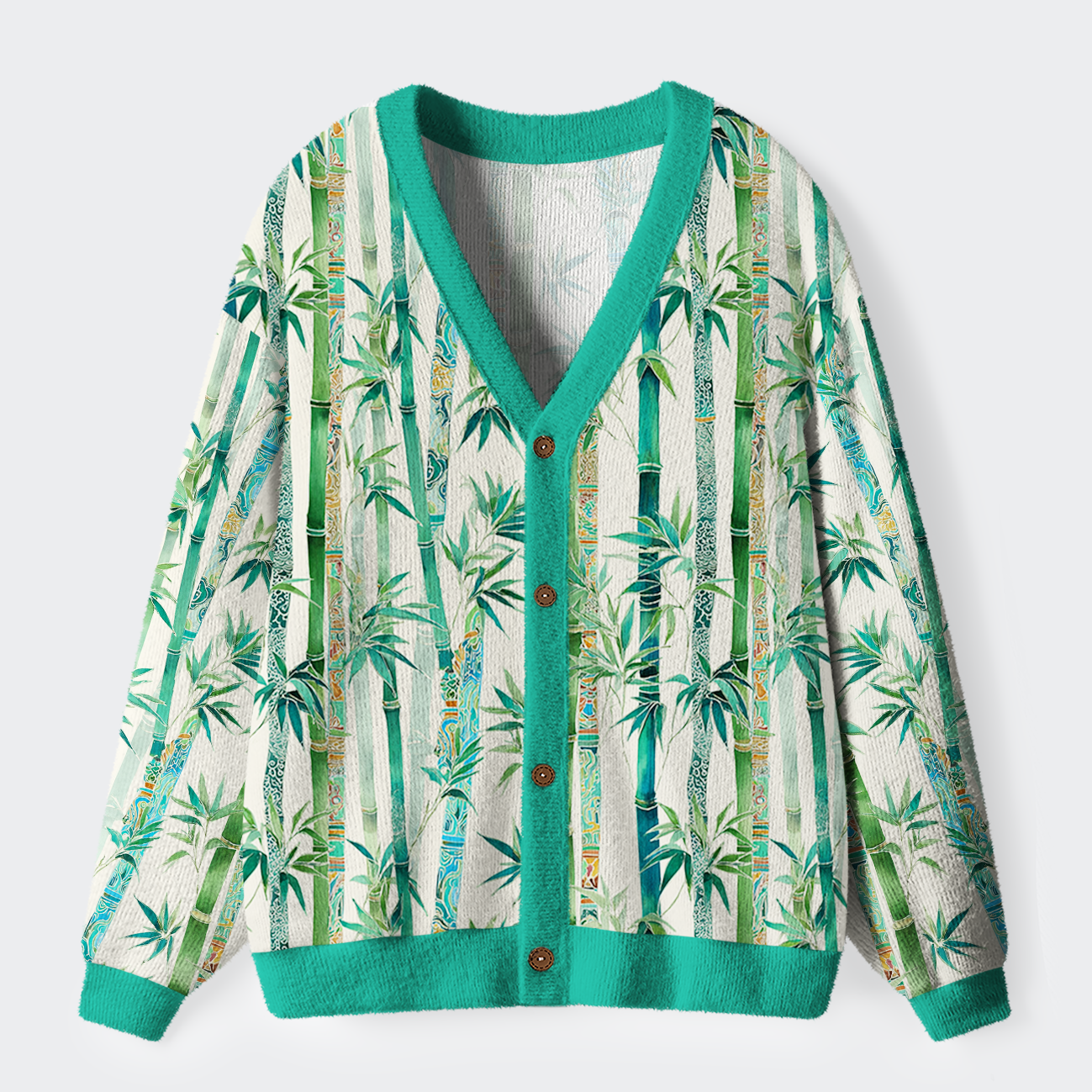 Tokyo-Tiger Zen Bamboo Serenity Ugly Cardigan Sweater