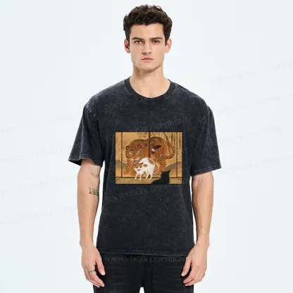 Tokyo-Tiger Borrowing The Power Of The Tiger Washed T-Shirt