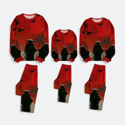 Tokyo-Tiger Blood Night Samurai Family Pajama Sets