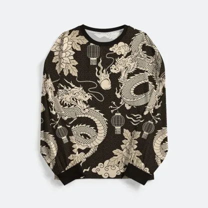 Tokyo-Tiger Two Dragons Playing With A Pearl Family Pajama Sets